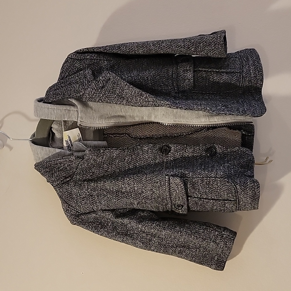 Oshkosh boys blazer jacket with hoodie jacket grey 18 months